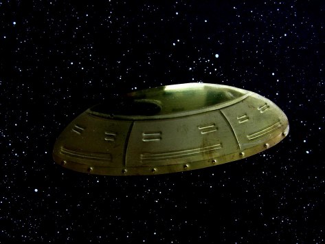 Deep Space Travel, Brass UFO by Brent Berry